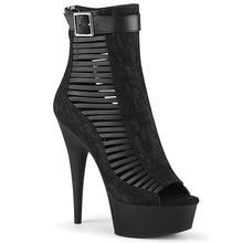 Cargar imagen en el visor de la galería, Tacones Pleaser DELIGHT-600-27LC Negro Piel Sintética