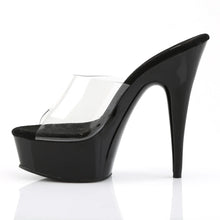 Load image into Gallery viewer, Tacones Pleaser DELIGHT-601 Transparente Negro