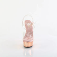 Load image into Gallery viewer, Tacones Pleaser DELIGHT-608 Transparente Oro Rosa