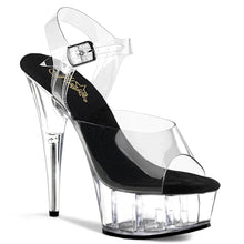 Cargar imagen en el visor de la galería, Tacones Pleaser DELIGHT-608 Transparente Negro
