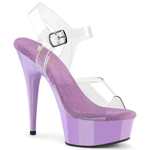 Load image into Gallery viewer, Tacones Pleaser DELIGHT-608 Transparente Lavanda