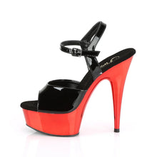 Load image into Gallery viewer, Tacones Pleaser DELIGHT-609 Negro Charol Rojo