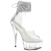 Cargar imagen en el visor de la galería, Tacones Pleaser DELIGHT-624RS-02 Transparente Plata