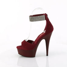 Cargar imagen en el visor de la galería, Tacones Pleaser DELIGHT-625 Burdeos Faux Suede