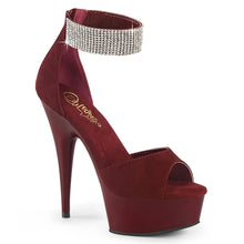 Cargar imagen en el visor de la galería, Tacones Pleaser DELIGHT-625 Burdeos Faux Suede