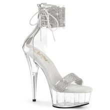 Cargar imagen en el visor de la galería, Tacones Pleaser DELIGHT-627RS Transparente Plata