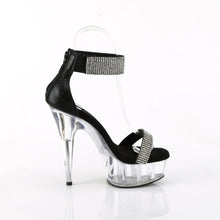 Carregar imagem no visualizador da galeria, Tacones Pleaser DELIGHT-641 Negro Shimmery Fabric