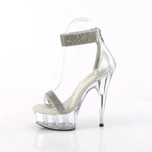 Cargar imagen en el visor de la galería, Tacones Pleaser DELIGHT-641 Plata Shimmery Fabric