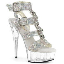 Cargar imagen en el visor de la galería, Tacones Pleaser DELIGHT-656RS Plata Transparente