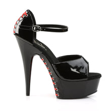 Load image into Gallery viewer, Tacones Pleaser DELIGHT-660FH Negro Charol (rojo