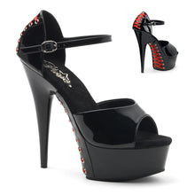 Load image into Gallery viewer, Tacones Pleaser DELIGHT-660FH Negro Charol (rojo
