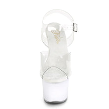 Carregar imagem no visualizador da galeria, Tacones Pleaser DISCOLITE-708 Transparente White Glow