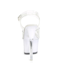 Carregar imagem no visualizador da galeria, Tacones Pleaser DISCOLITE-708 Transparente White Glow