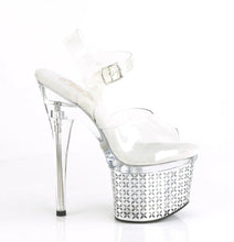 Cargar imagen en el visor de la galería, Tacones Pleaser DISCOLITE-708FLP Transparente Plata Cromo