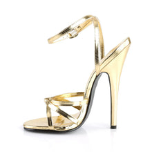 Load image into Gallery viewer, Tacones Devious DOMINA-108 Dorado Pu