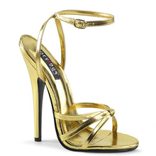Load image into Gallery viewer, Tacones Devious DOMINA-108 Dorado Pu