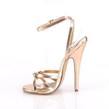 Load image into Gallery viewer, Tacones Devious DOMINA-108 Oro Rosa Pu