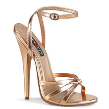 Load image into Gallery viewer, Tacones Devious DOMINA-108 Oro Rosa Pu