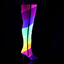 Load image into Gallery viewer, Botas Pleaser Pink Label DREAM-3012RBG Rainbow Purpurina
