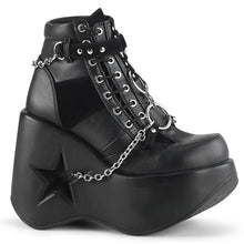 Load image into Gallery viewer, Botines Demonia DYNAMITE-101 Negro Piel vegana-Ante vegano