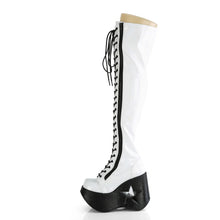 Load image into Gallery viewer, Botas (Over the Knee) Demonia DYNAMITE-300 Blanco Stretch Holo
