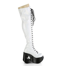 Load image into Gallery viewer, Botas (Over the Knee) Demonia DYNAMITE-300 Blanco Stretch Holo