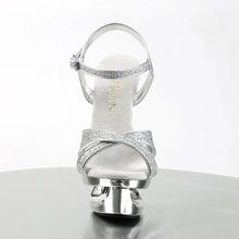 Load image into Gallery viewer, Tacones Pleaser ECLIPSE-619G Plata Gltr Cromo