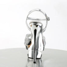 Load image into Gallery viewer, Tacones Pleaser ECLIPSE-619G Plata Gltr Cromo