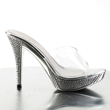 Cargar imagen en el visor de la galería, Tacones Fabulicious ELEGANT-401 Transparente Plata Cromo