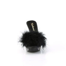 Cargar imagen en el visor de la galería, Tacones Fabulicious ELEGANT-401F Negro Marabou Piel