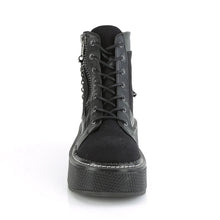 Load image into Gallery viewer, Botines Demonia EMILY-114 Negro Canvas-Piel vegana