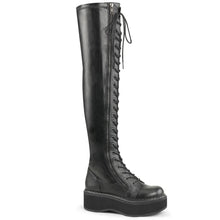 Load image into Gallery viewer, Botas (Over the Knee) Demonia EMILY-375 Negro Str Piel vegana