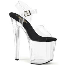 Load image into Gallery viewer, Tacones Pleaser ENCHANT-708 Transparente Negro