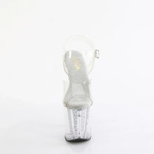 Load image into Gallery viewer, Tacones Pleaser ENCHANT-708AQUA-04 Transparente Plata Purpurina