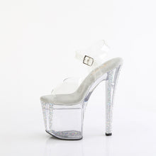 Load image into Gallery viewer, Tacones Pleaser ENCHANT-708AQUA-04 Transparente Plata Purpurina