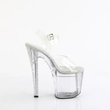 Load image into Gallery viewer, Tacones Pleaser ENCHANT-708AQUA-04 Transparente Plata Purpurina