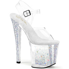Load image into Gallery viewer, Tacones Pleaser ENCHANT-708AQUA-04 Transparente Plata Purpurina
