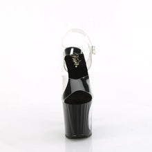 Load image into Gallery viewer, Tacones Pleaser ENCHANT-708LT-CIRCLE Transparente Negro Plata