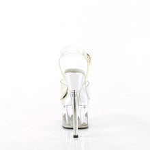 Cargar imagen en el visor de la galería, Tacones Pleaser ESTEEM-708 Transparente Plata Cromo