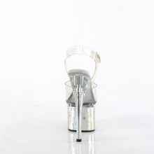 Load image into Gallery viewer, Tacones Pleaser ESTEEM-708CK Transparente Plata Holo