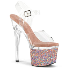 Load image into Gallery viewer, Tacones Pleaser ESTEEM-708LG Transparente Oro Rosa