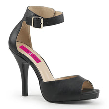 Load image into Gallery viewer, Tacones Pleaser Pink Label EVE-02 Negro Piel Sintética