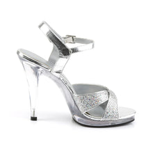 Carregar imagem no visualizador da galeria, Tacones Fabulicious FLAIR-419(G) Plata Purpurina Transparente