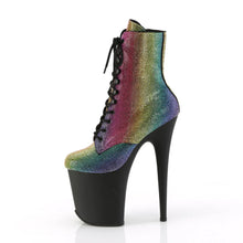 Load image into Gallery viewer, Tacones Pleaser FLAMINGO-1020RS Rainbow Negro Mate