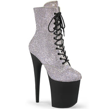 Load image into Gallery viewer, Tacones Pleaser FLAMINGO-1020RS Plata Black Mate