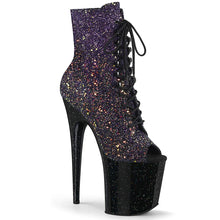 Carregar imagem no visualizador da galeria, Tacones Pleaser FLAMINGO-1021OMBG Morado Purpurina Negro