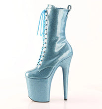 Load image into Gallery viewer, Tacones Pleaser FLAMINGO-1040GP B. Azul Purpurina
