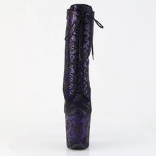 Load image into Gallery viewer, Tacones Pleaser FLAMINGO-1040SPF Morado Snake Print