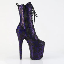Load image into Gallery viewer, Tacones Pleaser FLAMINGO-1040SPF Morado Snake Print