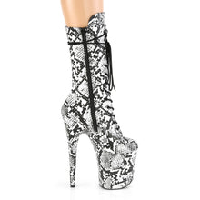Carregar imagem no visualizador da galeria, Botas Pleaser FLAMINGO-1050SP - Estampado de cobra preto-branco